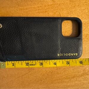 iPhone 11 pro Bandolier “Emma” Black Leather iPhone Case